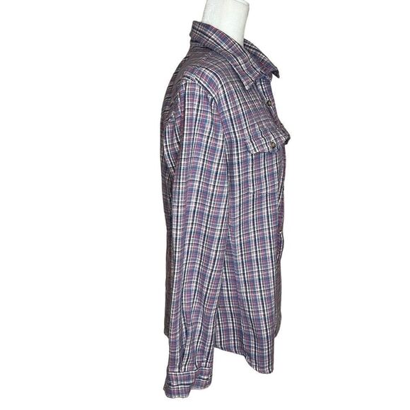 Carhartt Pink and Blue Plaid Flannel Shirt. Size Large. Great Condition!! - Picture 13 of 14